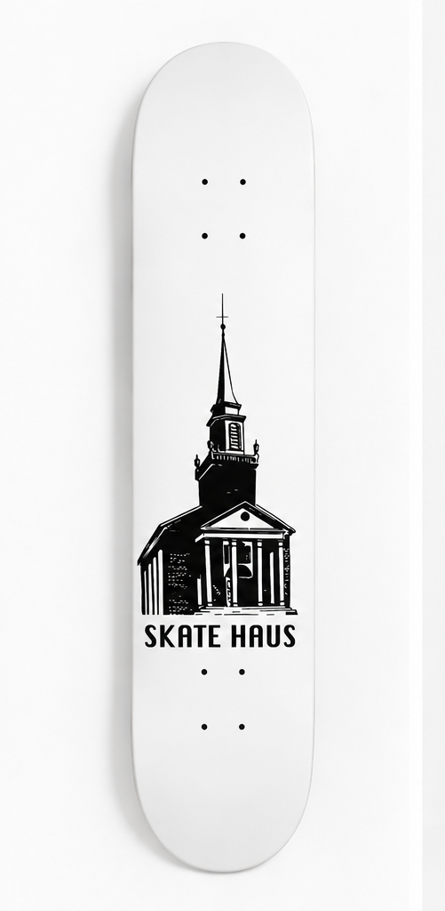 Skate Haus Church graphic on 100% canadian maple, 