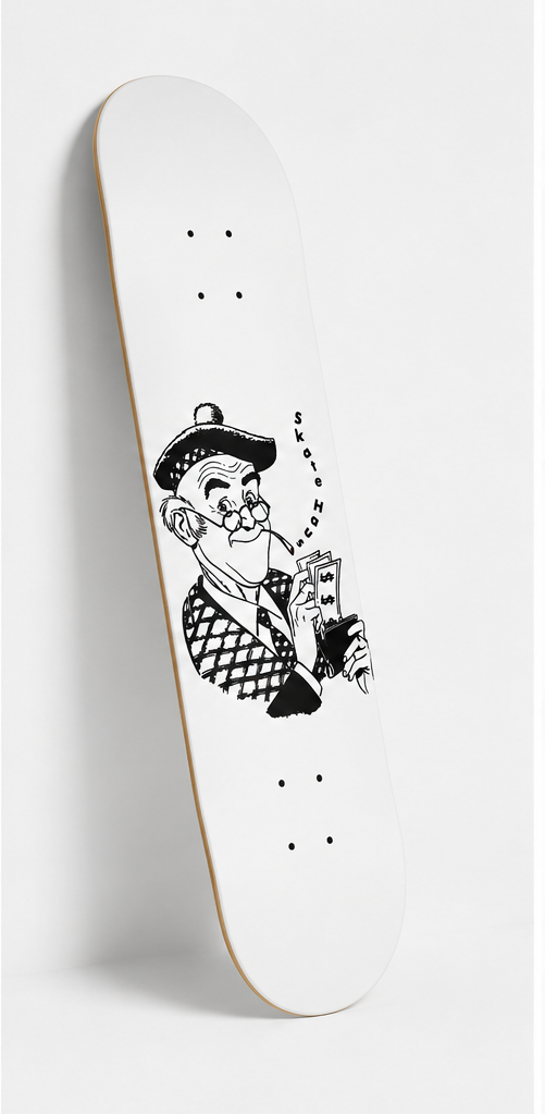 Old money Skate Haus deck side view 